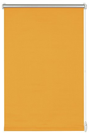 GARDINIA Thermo-Rollo mit Thermo-Rückseite zum Klemmen oder Kleben, Höchste Lichtreflektion, Energiesparend, Lichtundurchlässig, Alle Montage-Teile inklusive, EASYFIX Rollo Thermo, Orange, 120 x 150 cm (BxH)