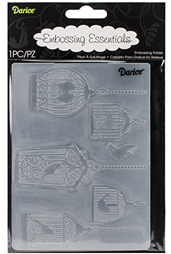Darice Prägeschablone, Vogelkäfige, Plastik, transparent, 10,8 x 14,6 x 0,4 cm