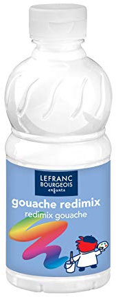 Lefranc Bourgeois - Gouache liquide Redimix pour enfants - Bouteille 250ml - Blanc