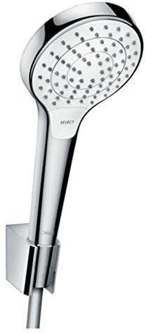 hansgrohe Croma Select S Ensemble support mural et douchette Vario avec flexible de douche 160 cm, blanc/chromé, 26411400