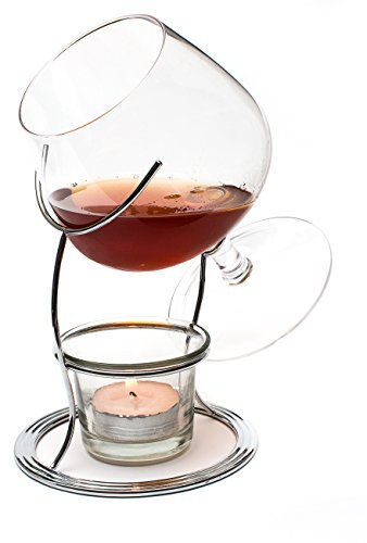 Jeray Brandy and Cognac Warmng Warmer Glass Gift Set
