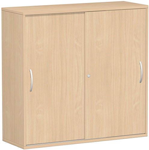 Gera Möbel Schranksystem Flex Schiebetürenschrank, Holzdekor, buche/buche, 120 x 42.5 x 118.2 cm