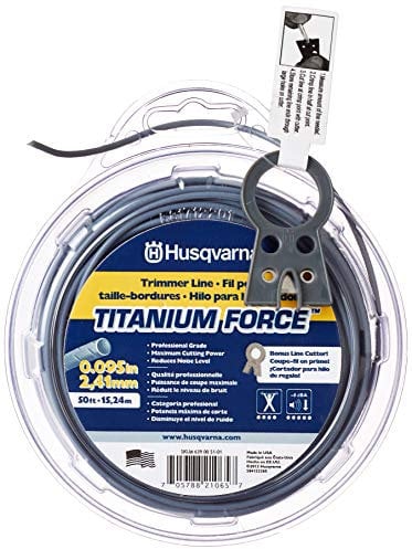 Husqvarna Filo per decespugliatore 0,095 pollici 15,2 m bobina Titanium Force ad alta efficienza Lunga durata Accelerazione più veloce