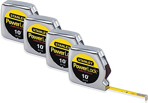 Stanley Hand Tools 33-115 10' x 1/4 PowerLock Pocket Tape Rule Pack of 4