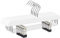 The Hanger Store 10 White Wooden Trouser, Skirt Hangers With Clips, Coat Clothes Hangers