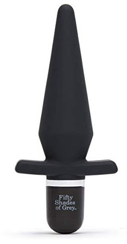 Fifty Shades of Grey Delicious Fullness schwarzer Vibro-Analplug Wasserfest
