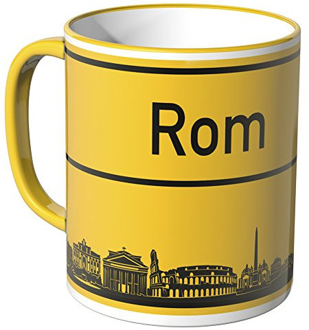 WANDKINGS® Tasse, Skyline Rom - GELB