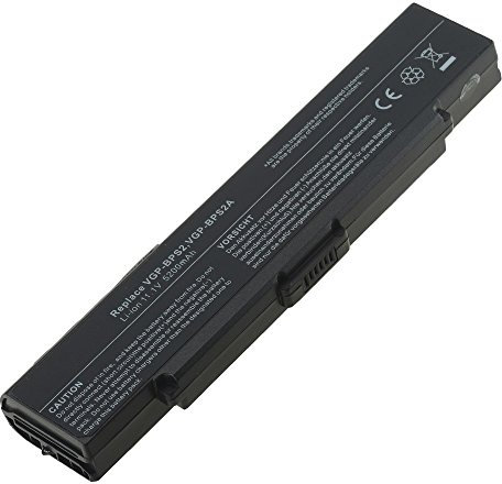 Batteria POTENZIATA 5200mAh 11.1V per portatile Sony Vaio VGN-S3HP, VGN-S3XP, VGN-S4, VGN-S430P/S, VGN-S45SP, VGN-S460/B, VGN-S460P/ B, VGN-S460P/B, VGN-S46GP, VGN-S46GP/ S, VGN-S46GP/B, VGN-S46GP/S