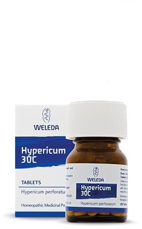 Weleda Hypericum 30C, Pack of 125 Tablets | Hypericum perforatum 30C homeopathic potency, Lactose and sucrose tablets, Suitable for adults