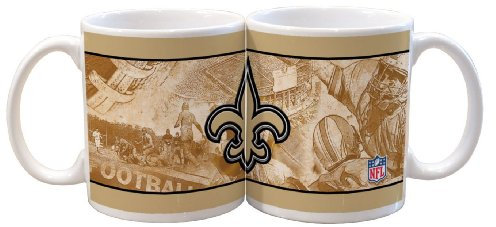 The Memory Company NFL New Orleans Saints Becher, nostalgisch, 313 ml, Weiß, 2 Stück