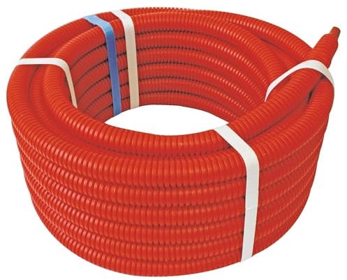 SOMATHERM FOR YOU, Couronne de tube PER gainé rouge Ø16-25m, installation rapide et facile, compatible avec tous raccords PER, idéale pour réseaux d'eau potable et chauffage