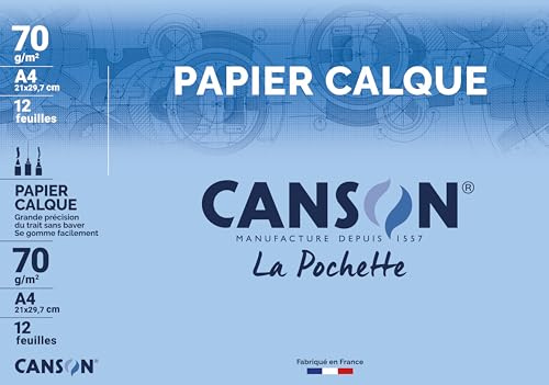 CANSON 200006565 Zeichenpapier, satiniert, DIN A4, 70 g/qm