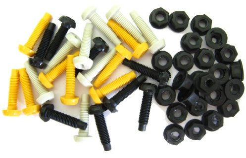 All Trade Direct 48 Pcs Long Number Plate Bolts Nuts Caps Screws Fitting