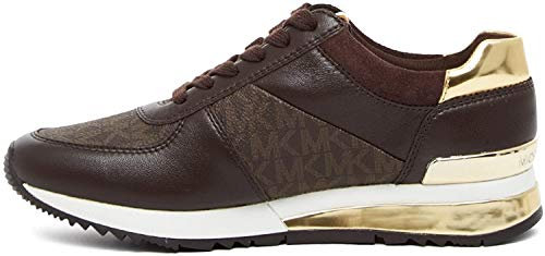 Michael Kors Women's Allie WRAP Sneaker, Brown, 7.5 UK