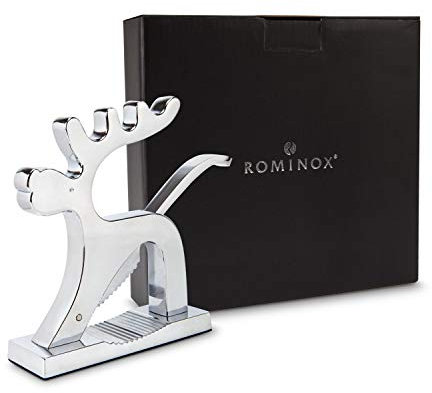 ROMINOX Geschenkartikel Nussknacker // Rentier – Motivnussknacker, Hochwertiger Rentier-Nussknacker mit Feder im Hebel; Maße: ca. 17 x 4 x 16 cm