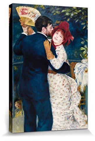 1art1 Pierre Auguste Renoir Poster Tanz Auf Dem Lande, 1883 Bilder Leinwand-Bild Auf Keilrahmen | XXL-Wandbild Poster Kunstdruck Als Leinwandbild 30x20 cm
