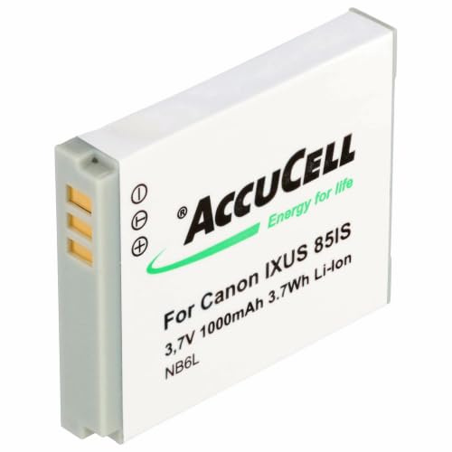 AccuCell Akku kompatibel mit Canon IXUS 85IS, NB-6L Akku