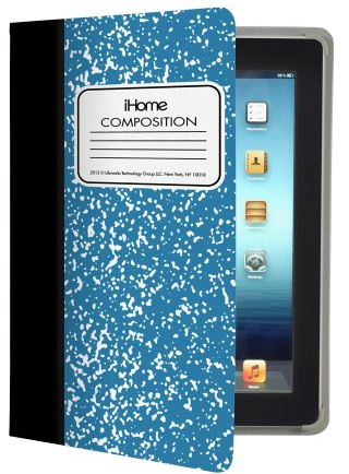 iHome Composition Book Case for iPad 3/4, Blue (IH-FR-IP1106N)