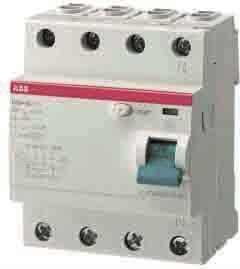 FI-Schalter 4P, Type F, 63A, 30mA ABB F204 F-63/0,03