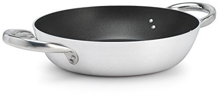 PARDINI Omnia Pfanne Antihaft mit 2 Griffen aus Aluminium, Silber/schwarz 28 cm