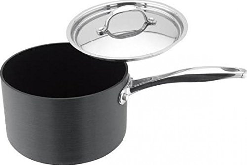 Stellar Element Hard Anodonised 18cm Saucepan with Lid, 2.9 Litre Capacity, Induction Suitable, Oven Safe to 240C, PTFE & PROFA Free