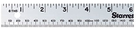 Starrett 36107 Aluminium Straight Edge Meter Stick