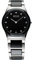 BERING Damen Quarz Uhr | Armbanduhr 30 mm silbernes Edelstahlgehäuse und schwarzes Zifferblatt | Edelstahlband mit Keramikelementen | 5 ATM | 32230-742