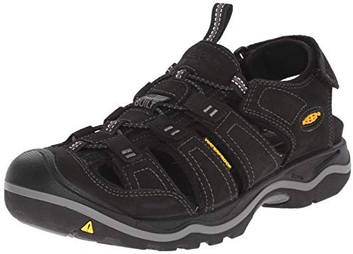 Keen Herren Rialto Sandalen Trekking-& Wanderschuhe, Schwarz (Black/Gargoyle Black/Gargoyle), 42.5 EU