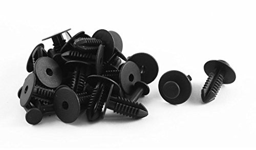 sourcing map 20Stk Schwarz Spritzschutz Druck Zierleisten Matten Klips de