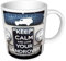 Keramiktasse mit Aufschrift Keep Calm and Love Your Landy