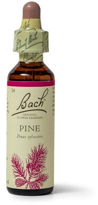 Bach Original Flower Remedies (Pine) Find Joy & Hope, Have Self-Respect, Emotional Wellness, Natural Flower Essence, 20ml