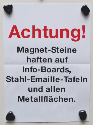 TimeTEX Magnetische Steine - schwarz - metallic - ca. 20 Stück - 93276