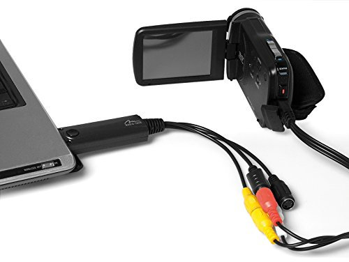 Media-Tech MT4169 - Cable USB Adaptador (Entrada de Audio, S-Video), Negro