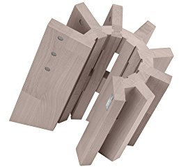 Artelegno 51/W Pisa Magnetischer Messerblock, Buche massiv, weiß gekalkt