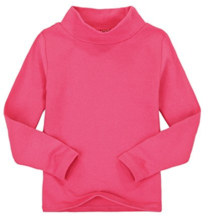 CuteOn Bambini Kids Alto Collo Manica Lunga Cotone T-Shirt Top Camicia di T - Vari Colori