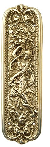 Castelion® Solid Brass Art Nouveau Grecian Lady Fingerplate | Brass Door Accessories | Ornate Home Decor Perfect for Traditional Homes | High Quality Home Accessories | 10inch
