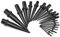 TRIXES 20 Stk. 1,3mm-10 mm schwarzer Ohrdehner-Set Taper Dehnstäbe Set