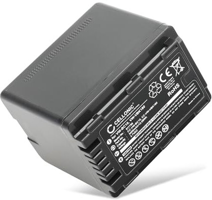 subtel, Batteria per Fotocamera, Compatibile con Nokia 3650, Panasonic HC-VX870, VW-VBK180 (3.7V, 3400mAh)