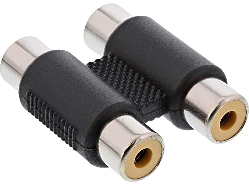 InLine Audio Adapter, 2x Cinch Kupplung, Buchse / Buchse