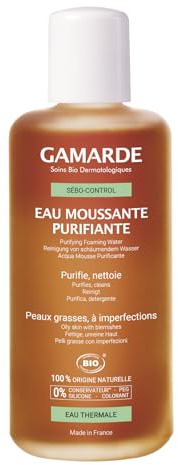 Gamarde Purifying Foaming Water - Facial Cleanser with Blueberry Extract and Geranium Essential Oil - Ideal for Blemish Prone Skin - 6.76 oz