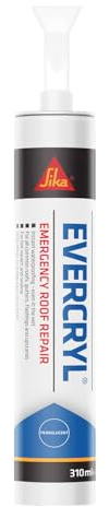 Sika Evercryl Emergency Roof Repair Cartridge, Translucent, 300ml | Instant Waterproofing Repair For All Roofs, Even In The Wet