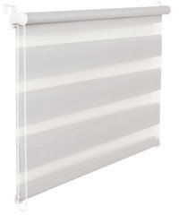KS Handel 24 DOPPELROLLO DUOROLLO 120 cm BREIT 200 cm LANG GRAU INKL. SEILZUG FENSTERROLLO KLEMMROLLO Jalousie