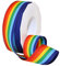 Morex Ribbon 99509/20-815 Ripsband 3,8 cm x 20 YD Polyester gestreifte Regenbogen Bänder zum Basteln, Ripsband Stolz Dekorationen Einhörner Geschenke für Mädchen, Geschenkband mit Pride Flags