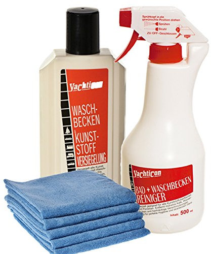 YACHTICON Kunststoff Reiniger Set für Bad, Waschbecken & Duschen