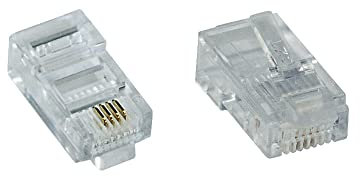 InLine 19822 Plug Modulare, Telefonico, Isdn a Crimpare su Cavo Piatto, Rj45 per S0 Bus, Nero