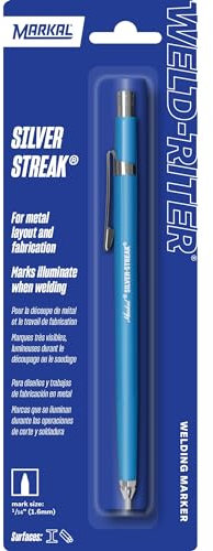 MARKAL 96006 Silver-Streak Marqueur pour métal avec mine, Rond, Argent