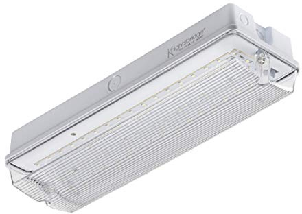 Knightsbridge 230V IP65 6W LED Emergency Bulkhead Non-maintained, 6 W, White