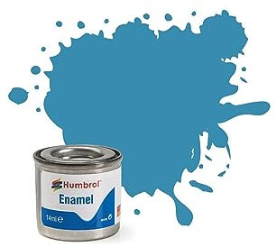 Humbrol 14ml No. 1 Tinlet Enamel Paint Bottle 48 (Mediterranean Blue Gloss)