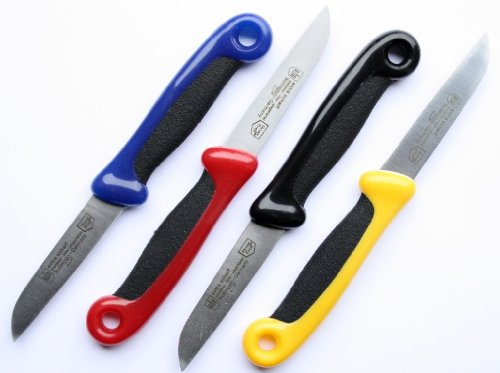 Rör Made in Solingen Schälmesser, Küchenmesser, rutschhemmender Griff, gerade 7,5 cm Klinge