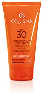 Collistar Ultra-Schutz-Bräunungscreme mit LSF 30, Gesichts- und Körpercreme für eine goldene Bräune, Schutzwirkung für Kapillaren, Flecken und Tattoos, Mit Vitamin E und Mandelöl, 150 ml